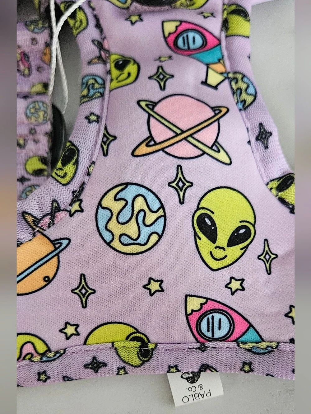 Purple Alien Print Harness